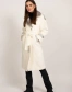 Двубортное меховое пальто белое-4