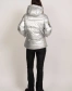 Жіноча срібна куртка з капюшоном-7