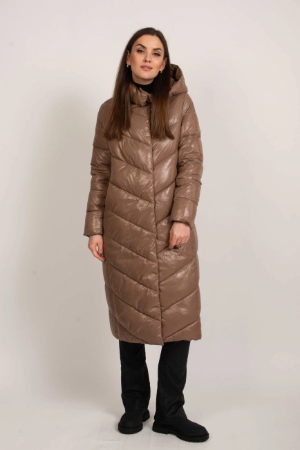 Зимова куртка-пальто з капюшоном-2