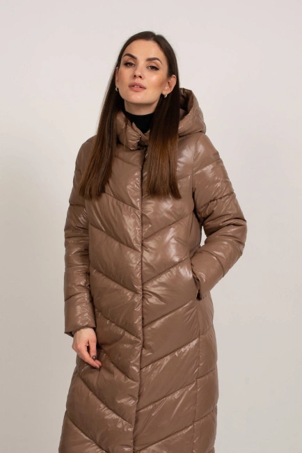 Зимова куртка-пальто з капюшоном-1