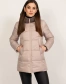 Зимняя куртка женская биопуховик беж-1