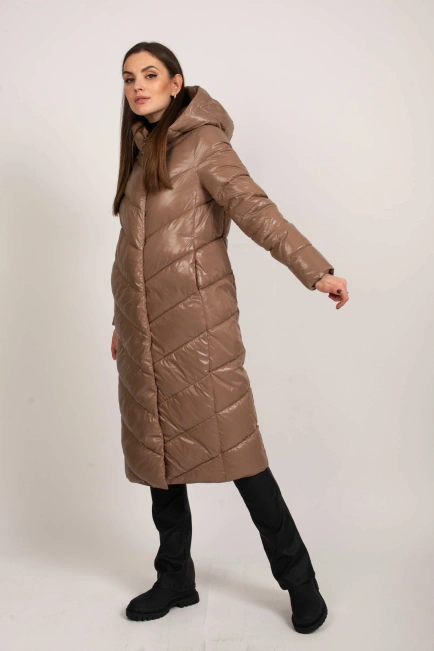 Зимова куртка-пальто з капюшоном-4