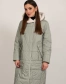 Женская куртка на тинсулейте оливковая-1