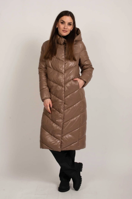 Зимова куртка-пальто з капюшоном-5