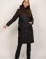 Чорна жіноча зимова куртка з капюшоном-4