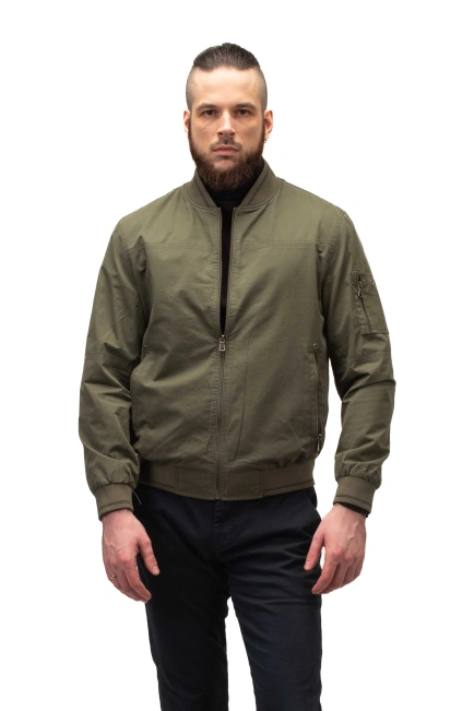 Чоловіча легка куртка бомбер хакі-4
