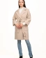 Женское пальто с поясом светлый беж-2