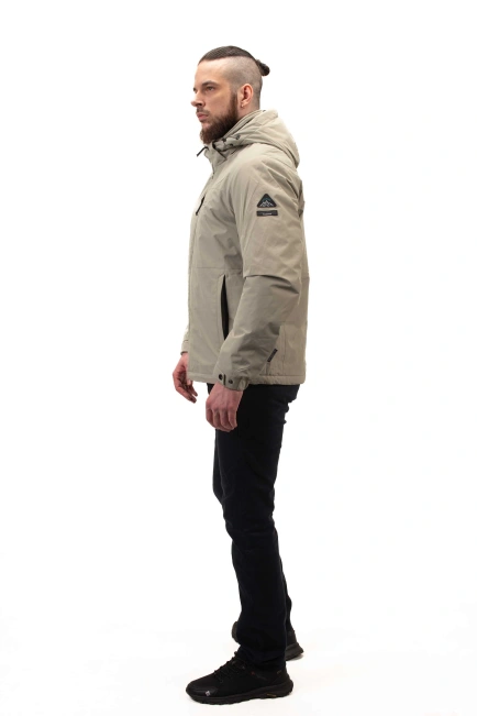 Демісезонна куртка світлого кольору-5