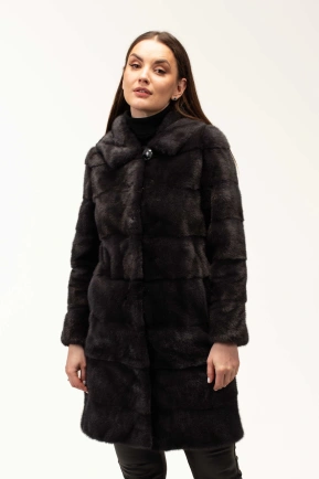 Норкова шуба в кольорі графіт