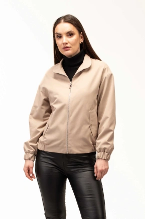 Жіноча легка куртка-бомбер бежева