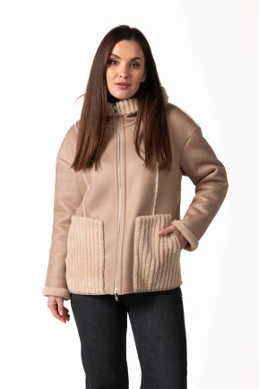 Жіноча екодублянка двостороння на блискавці