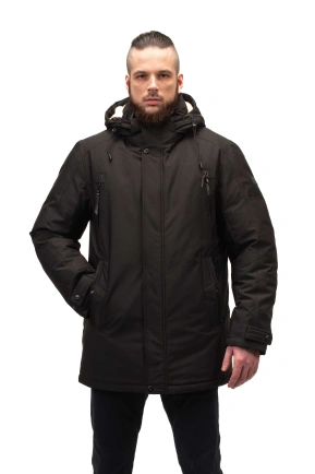 Мужской зимний биопуховик удлинённый