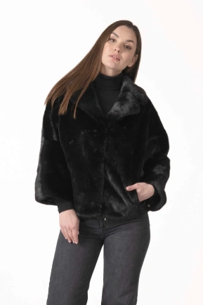 Жіноча норкова шуба з відстібними рукавами