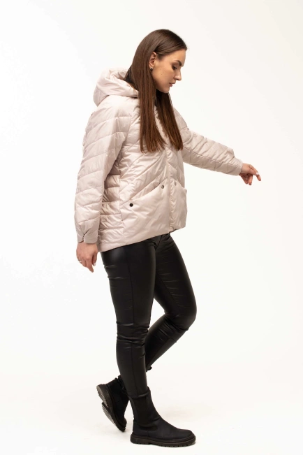 Демісезонна куртка з капюшоном та кишенями-7