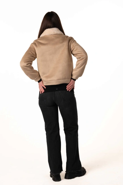 Женская эко-дублёнка на пуговицах-2