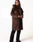 Коричневая прямая длинная шуба из экомеха-7