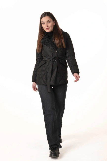 Женский биопуховик с экомехом под барашка-10