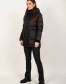 Женская черная куртка пуховик-4