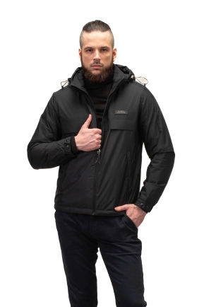 Демісезонна куртка темно-синього кольору