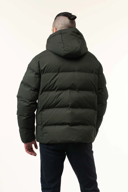 Чоловіча зимова куртка з біопухом коротка-9