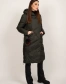 Куртка женская зимняя с капюшоном хаки-4