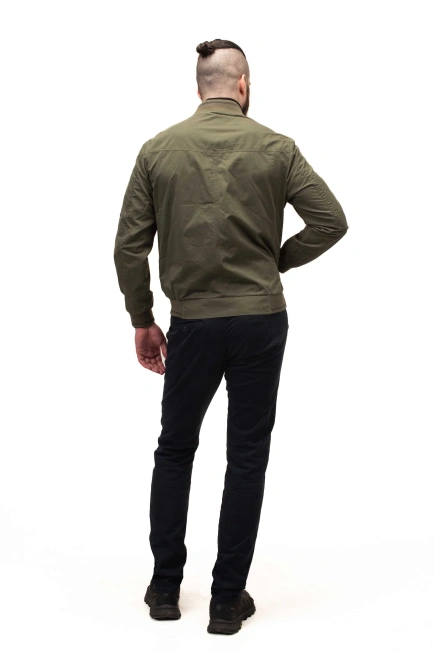 Чоловіча легка куртка бомбер хакі-2