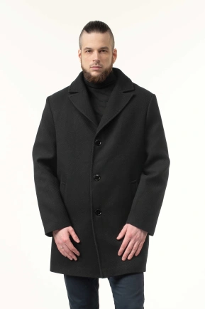 Чоловіче пальто чорного кольору демісезонне