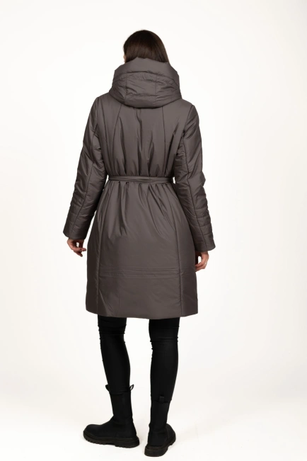 Зимова куртка кольору капучіно з тінсулейтом-2