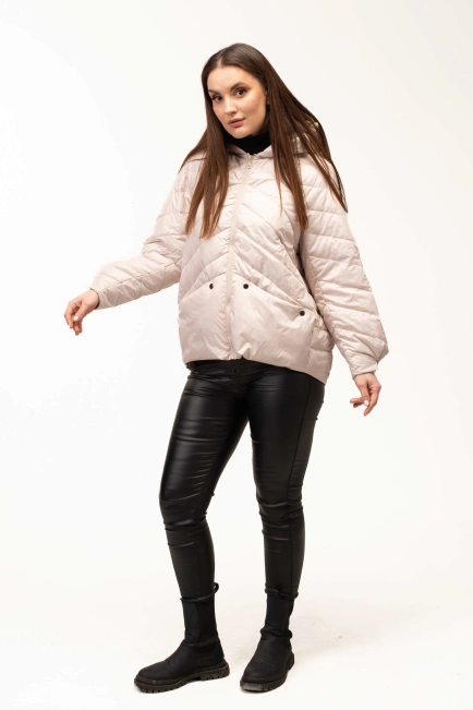 Демісезонна куртка з капюшоном та кишенями-5