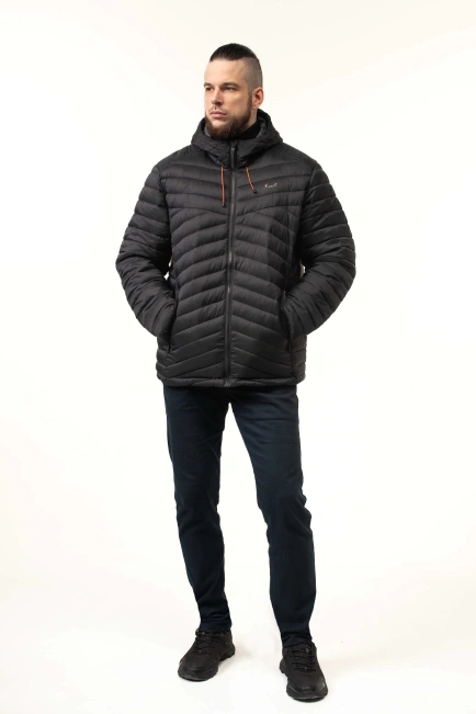 Демісезонна куртка на синтепоні чорна-10