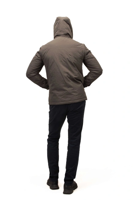 Мужская куртка серого цвета прямого кроя-2