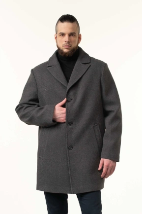 Чоловіче пальто сірого кольору демісезонне