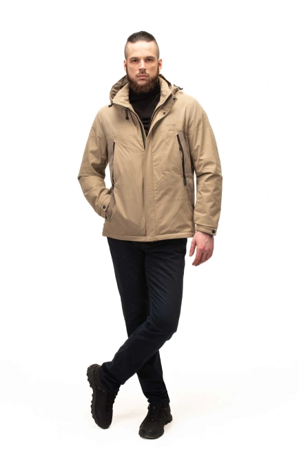 Чоловіча демісезонна куртка оливкова-10