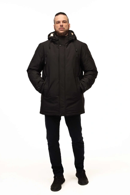 Мужской зимний биопуховик удлинённый-3