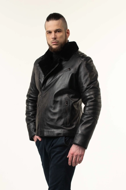 Дублянка чоловіча шкіряна косуха-10