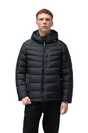 Біопуховик чоловічий з кишенями стьобаний