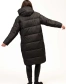 Жіночий чорний зимовий біопух зі стьожкою-2