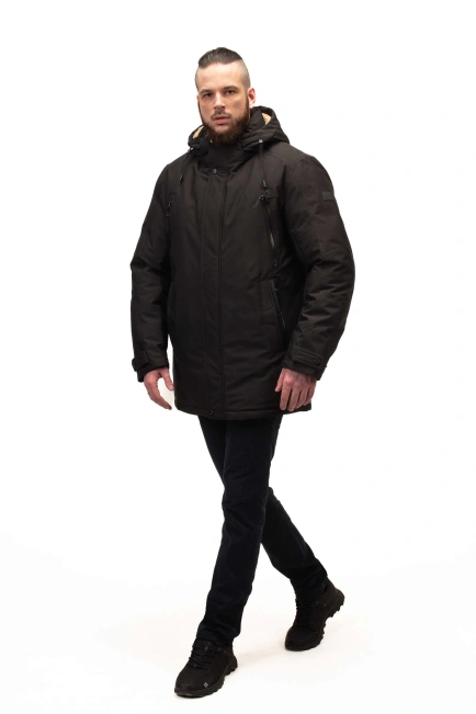 Мужской зимний биопуховик удлинённый-5