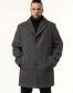 Чоловіче пальто сірого кольору демісезонне-7