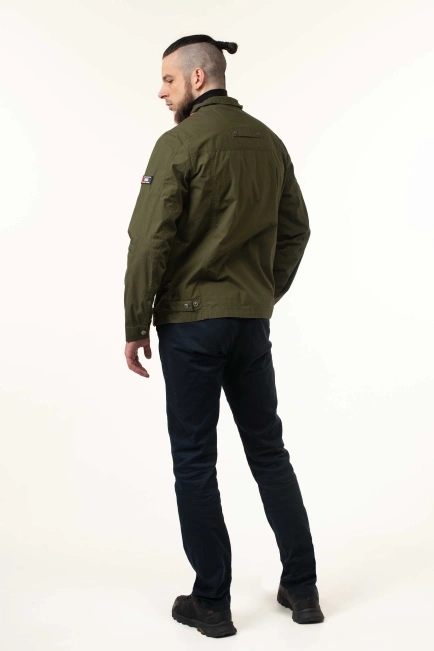 Чоловіча вітровка в кольорі хакі-7