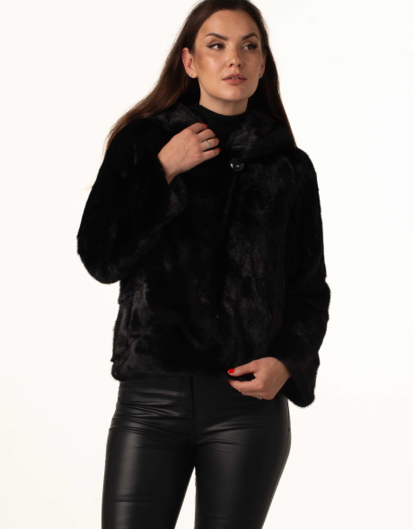 Шуба норкова з відстібними рукавами