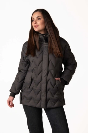 Жіночий біопуховик зимовий графіт