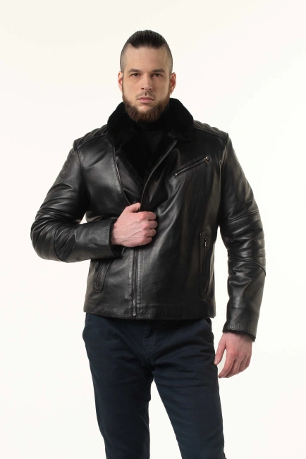 Дублянка чоловіча шкіряна косуха-4