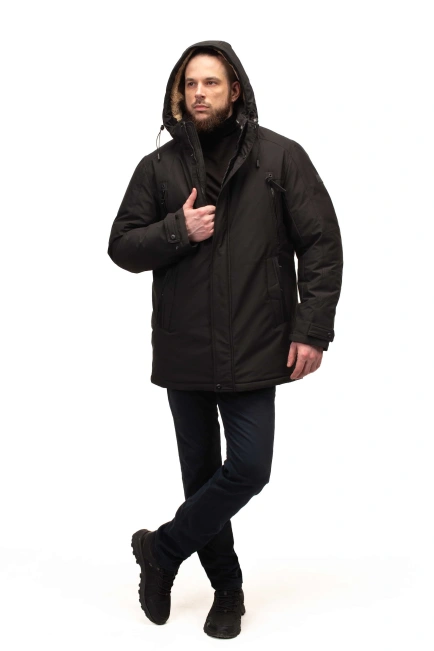 Мужской зимний биопуховик удлинённый-9