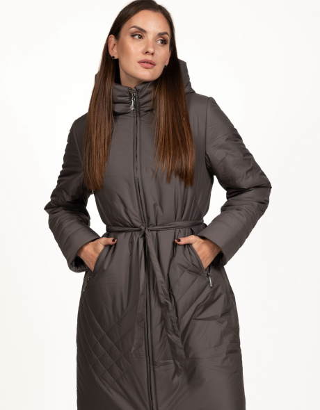 Зимова куртка кольору капучіно з тінсулейтом