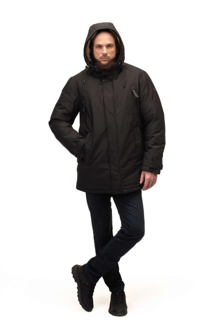 Мужской зимний биопуховик удлинённый-6