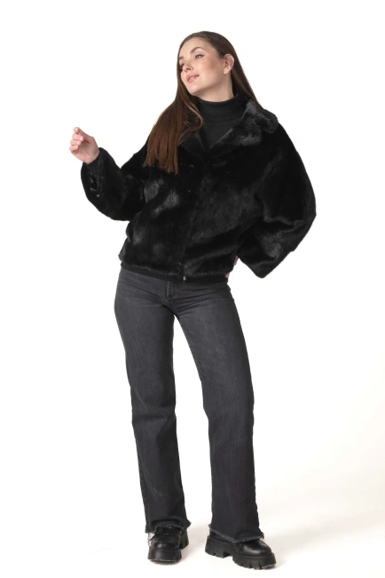 Женская норковая шуба с отстёгивающимися рукавами-10