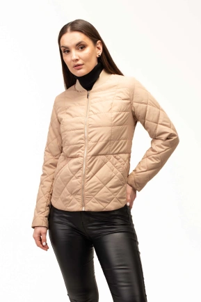 Куртка бежева жіноча синтепонова