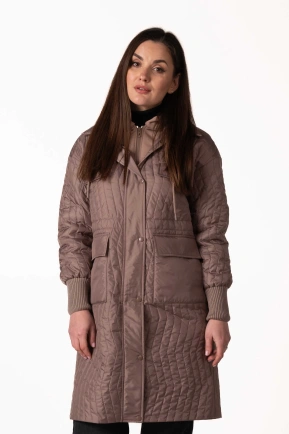 Жіноча демісезонна куртка на синтепоні бежева