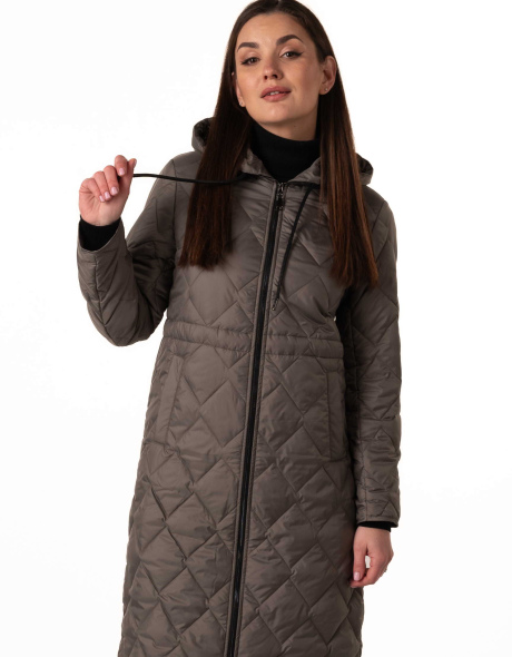 Оливковый демисезонный биопуховик